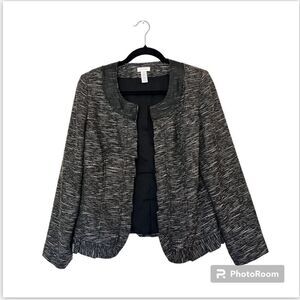Chico’s Wool Blend Textured Blazer Jacket Size 1 / M(8)